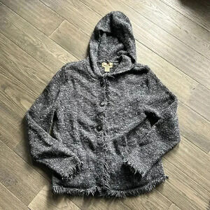 🔥woolrich🔥  | Grey knitted wool blend cardigan with hood Size Small